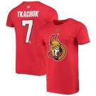 Men's Ottawa Senators #7 Brady Tkachuk Red Printed T Shirt 112199