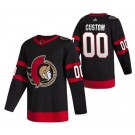 Men's Ottawa Senators Customized Black 2021 Authentic Jersey