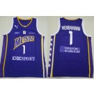 Men's Paris Mets 92 #1 Victor Wembanyama Purple Swingman Basketball Jersey