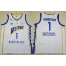 Men's Paris Mets 92 #1 Victor Wembanyama White Swingman Basketball Jersey