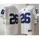Men's Penn State Nittany Lions #26 Saquon Barkley White College Football Jersey