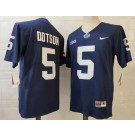 Men's Penn State Nittany Lions #5 Jahan Dotson Navy Player Name College Football Jersey