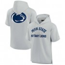 Men's Penn State Nittany Lions Gray Super Soft Fleece Short Sleeve Hoodie