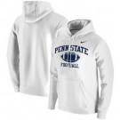Men's Penn State Nittany Lions White Retro Football Club Fleece Pullover Hoodie