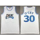 Men's Perc #30 O'Cet White Stitched Basketball Jersey