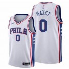 Men's Philadelphia 76ers #0 Tyrese Maxey White Icon Hot Press Jersey