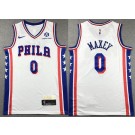 Men's Philadelphia 76ers #0 Tyrese Maxey White Icon Sponsor Swingman Jersey