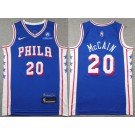 Men's Philadelphia 76ers #20 Jared McCain Blue Sponsor Swingman Jersey