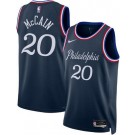 Men's Philadelphia 76ers #20 Jared McCain Navy 2025 City Heat Press Jersey