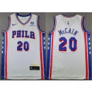 Men's Philadelphia 76ers #20 Jared McCain White Sponsor Swingman Jersey