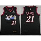 Men's Philadelphia 76ers #21 Joel Embiid Black Classic Sponsor Swingman Jersey