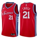 Men's Philadelphia 76ers #21 Joel Embiid Red Icon Hot Press Jersey