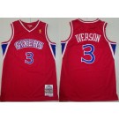 Men's Philadelphia 76ers #3 Allen Iverson Red 1996 Throwback Swingman Jersey