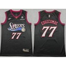 Men's Philadelphia 76ers #77 VJ Edgecombe Black Classic Sponsor Swingman Jersey