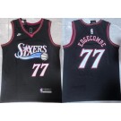 Men's Philadelphia 76ers #77 VJ Edgecombe Black Classic Swingman Jersey