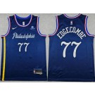 Men's Philadelphia 76ers #77 VJ Edgecombe Navy 2025 City Sponsor Swingman Jersey