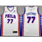 Men's Philadelphia 76ers #77 VJ Edgecombe White Sponsor Swingman Jersey