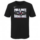 Men's Philadelphia 76ers Black Printed T Shirt 211006