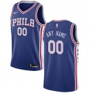 Men's Philadelphia 76ers Customized Blue Icon Swingman Nike Jersey