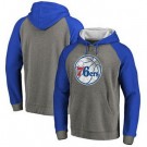 Men's Philadelphia 76ers Gray Blue Printed Pullover Hoodie