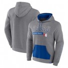 Men's Philadelphia 76ers Gray Off The Bench Color Block Pullover Hoodie