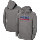 Men's Philadelphia 76ers Gray Spotlight On Court Practice Performance Pullover Hoodie