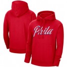 Men's Philadelphia 76ers Red Statement Edition Fleece Pullover Hoodie