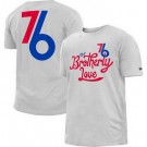Men's Philadelphia 76ers White 2022 City Edition Brushed Jersey T Shirt