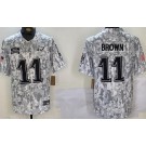 Men's Philadelphia Eagles #11 AJ Brown Limited Arctic Camo 2024 Salute to Service Jersey