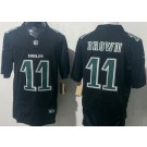 Men's Philadelphia Eagles #11 AJ Brown Limited Black Fashion FUSE Vapor Jersey