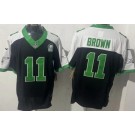 Men's Philadelphia Eagles #11 AJ Brown Limited Black Thanksgiving FUSE Vapor Jersey