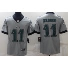 Men's Philadelphia Eagles #11 AJ Brown Limited Gray Inverted Vapor Jersey