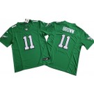 Men's Philadelphia Eagles #11 AJ Brown Limited Kelly Green FUSE Vapor Jersey