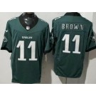 Men's Philadelphia Eagles #11 AJ Brown Limited Midnight Green FUSE Vapor Jersey
