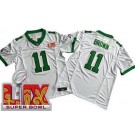 Men's Philadelphia Eagles #11 AJ Brown Limited White Alternate Super Bowl LIX FUSE Vapor Jersey