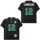 Men's Philadelphia Eagles #12 Randall Cunningham Black 1992 Throwback Jersey