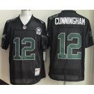 Men's Philadelphia Eagles #12 Randall Cunningham Black Throwback Jersey