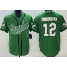 Men's Philadelphia Eagles #12 Randall Cunningham Limited Kelly Green Baseball Jersey