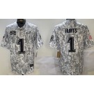 Men's Philadelphia Eagles #1 Jalen Hurts Limited Arctic Camo 2024 Salute to Service Jersey