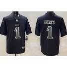 Men's Philadelphia Eagles #1 Jalen Hurts Limited Black Fashion Vapor Jersey