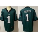 Men's Philadelphia Eagles #1 Jalen Hurts Limited Green Vapor Jersey