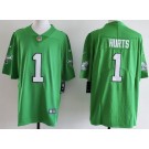 Men's Philadelphia Eagles #1 Jalen Hurts Limited Kelly Green Vapor Jersey