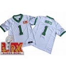 Men's Philadelphia Eagles #1 Jalen Hurts Limited White Alternate Super Bowl LIX FUSE Vapor Jersey