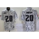 Men's Philadelphia Eagles #20 Brian Dawkins Limited Arctic Camo 2024 Salute to Service Jersey
