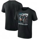 Men's Philadelphia Eagles #26 Saquon Barkley Black Flash Features Super Bowl LIX Champions T Shirt