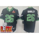 Men's Philadelphia Eagles #26 Saquon Barkley Limited Black Alternate Super Bowl LIX Vapor Jersey