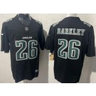 Men's Philadelphia Eagles #26 Saquon Barkley Limited Black Fashion FUSE Vapor Jersey