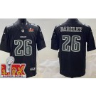 Men's Philadelphia Eagles #26 Saquon Barkley Limited Black Fashion Super Bowl LIX Vapor Jersey