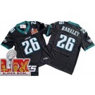 Men's Philadelphia Eagles #26 Saquon Barkley Limited Black New Logo Super Bowl LIX FUSE Vapor Jersey