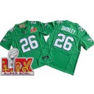 Men's Philadelphia Eagles #26 Saquon Barkley Limited Kelly Green Super Bowl LIX FUSE Vapor Jersey